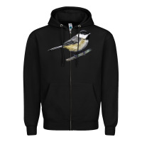 Black Black Capped Chickadee Zipper Hoodie - LillyAllenDesigns