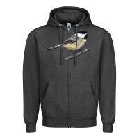 Charcoal Heather Black Capped Chickadee Zipper Hoodie - LillyAllenDesigns