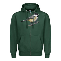 Sports Green Black Capped Chickadee Zipper Hoodie - LillyAllenDesigns