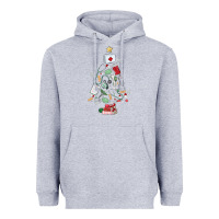 Heather Grey nurse christmas tree Heavyweight Hoodie - MaliasSmallBusiness