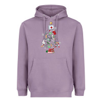 Lavender nurse christmas tree Heavyweight Hoodie - MaliasSmallBusiness