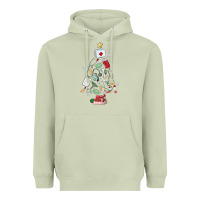 Matcha nurse christmas tree Heavyweight Hoodie - MaliasSmallBusiness