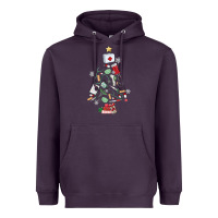 Plum nurse christmas tree Heavyweight Hoodie - MaliasSmallBusiness