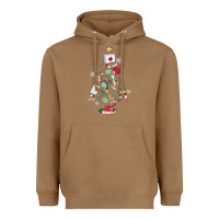 Toasted Coconut nurse christmas tree Heavyweight Hoodie - MaliasSmallBusiness