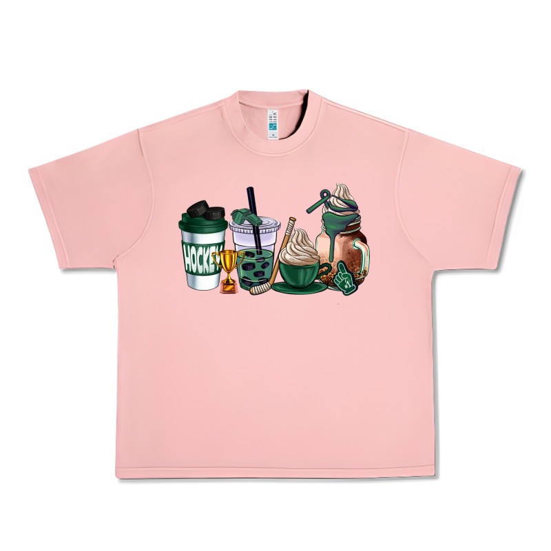 Hunter Green Hockey Coffee Cups Urban Heavy Tee by AdoDesignShop | Teevron