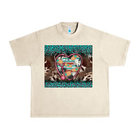 Sandshell western nurse stethoscope turquoise leopardes Urban Heavy Tee - BarkalooDesign