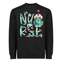 Black nurse Heavyweight Sweatshirt - RacoonDesign