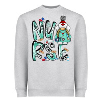 Heather Grey nurse Heavyweight Sweatshirt - RacoonDesign