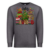 Charcoal Heather feliz navidad Premium Sweatshirt - MaliasSmallBusiness