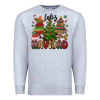 Heather Grey feliz navidad Premium Sweatshirt - MaliasSmallBusiness