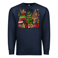 Navy feliz navidad Premium Sweatshirt - MaliasSmallBusiness