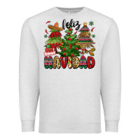 Oatmeal Heather feliz navidad Premium Sweatshirt - MaliasSmallBusiness