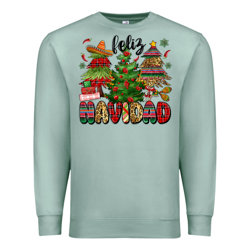 Feliz Navidad Premium Sweatshirt by MaliasSmallBusiness | Teevron
