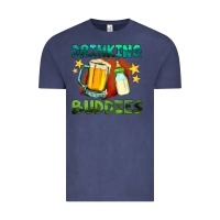 Vintage Denim drinking buddies with baby bottle and beer Vintage Tee - HRA Design Shop