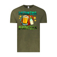 Vintage Olive drinking buddies with baby bottle and beer Vintage Tee - HRA Design Shop