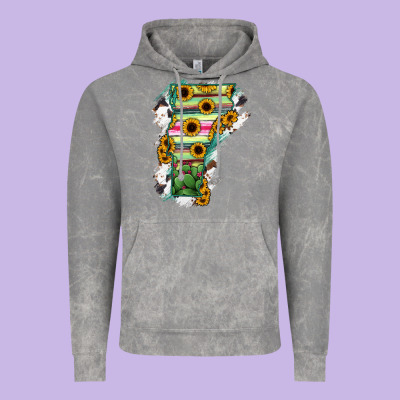 Vermont State Map Vintage Hoodie Designed By Ranaportraitstore