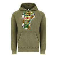 Vintage Olive Vermont State Map Vintage Hoodie - RanaPortraitStore