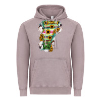 Vintage Zinc Vermont State Map Vintage Hoodie - RanaPortraitStore