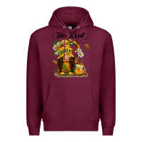 Burgundy bee kind gnome Premium Hoodie - BarkalooDesign