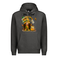 Charcoal Heather bee kind gnome Premium Hoodie - BarkalooDesign
