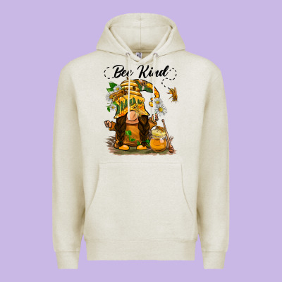 Bee Kind Gnome Premium Hoodie Designed By Barkaloodesign