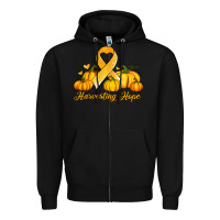 Black childhood cancer awareness month harvesting hope Zipper Hoodie - Jasminsmagicworld