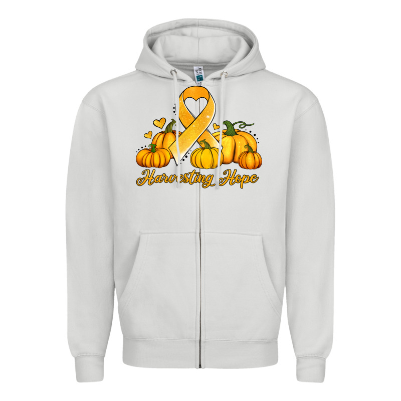 Childhood Cancer Awareness Month Harvesting Hope Zipper Hoodie by Jasminsmagicworld | Teevron