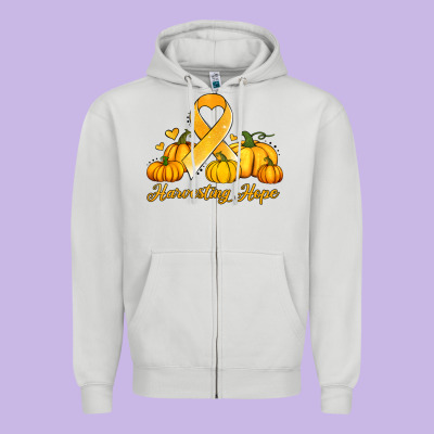 Childhood Cancer Awareness Month Harvesting Hope Zipper Hoodie Designed By Jasminsmagicworld