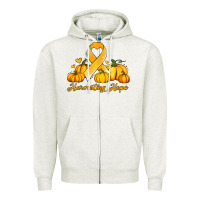 Oatmeal Heather childhood cancer awareness month harvesting hope Zipper Hoodie - Jasminsmagicworld