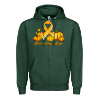Sports Green childhood cancer awareness month harvesting hope Zipper Hoodie - Jasminsmagicworld
