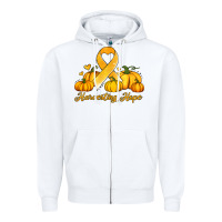White childhood cancer awareness month harvesting hope Zipper Hoodie - Jasminsmagicworld