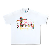 White she is strong proverbs 31 25 Urban Heavy Tee - JahusDesignShop