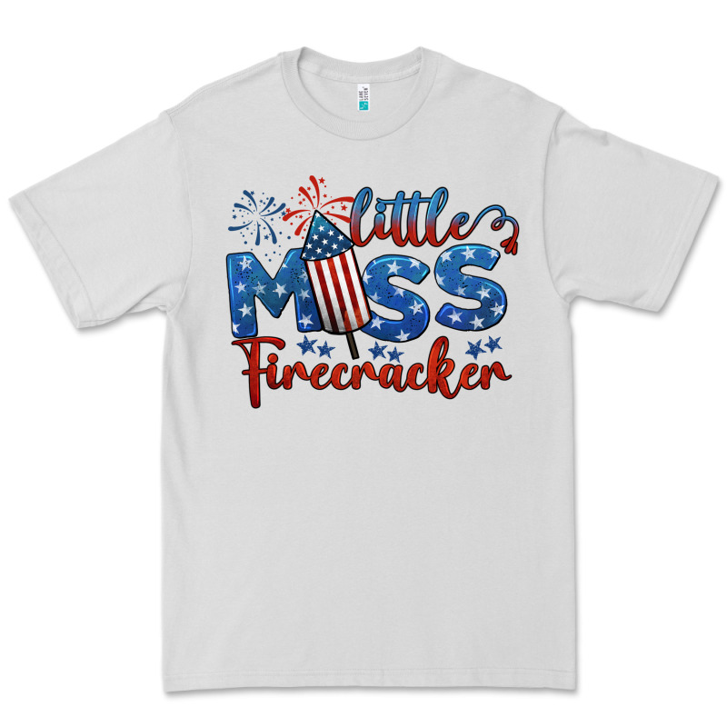 Little Miss Firecracker 4th Of July Premium Tee by BarkalooDesign | Teevron