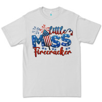 Dove Grey little miss firecracker 4th of july Premium Tee - BarkalooDesign