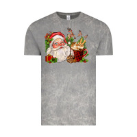 Cloud Rock santa and hot cocoa cup Vintage Tee - FaDigitalArtStudio