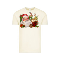 Vintage Arctic santa and hot cocoa cup Vintage Tee - FaDigitalArtStudio