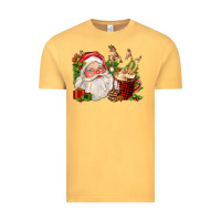 Vintage Mustard santa and hot cocoa cup Vintage Tee - FaDigitalArtStudio