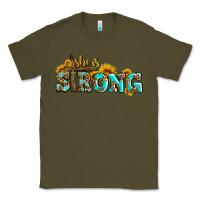 Army Green she is strong with cross Classic Tee - AdoDesignShop