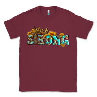 Burgundy she is strong with cross Classic Tee - AdoDesignShop
