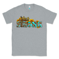 Heather Grey she is strong with cross Classic Tee - AdoDesignShop