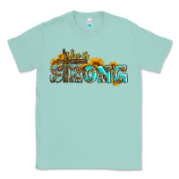 Seafoam she is strong with cross Classic Tee - AdoDesignShop