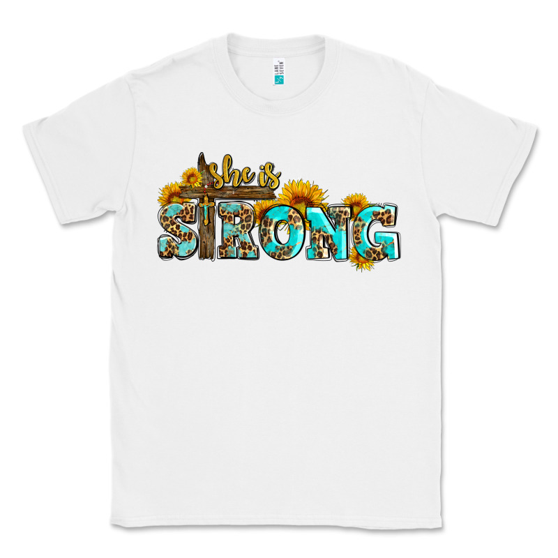 She Is Strong With Cross Classic Tee by AdoDesignShop | Teevron