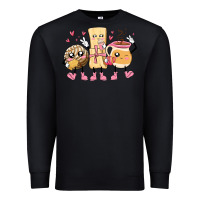 Black mexican pan dulce cartoon characters Premium Sweatshirt - MaliasSmallBusiness