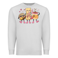 Dove Grey mexican pan dulce cartoon characters Premium Sweatshirt - MaliasSmallBusiness