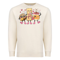 Sandshell mexican pan dulce cartoon characters Premium Sweatshirt - MaliasSmallBusiness
