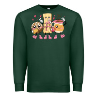 Sports Green mexican pan dulce cartoon characters Premium Sweatshirt - MaliasSmallBusiness