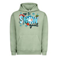 Pigment Oil Green up to snow good Urban Hoodie - texasbilliewilder