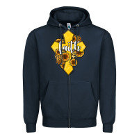 Navy faith childhood cancer Zipper Hoodie - Jasminsmagicworld