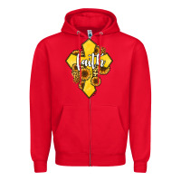 Red faith childhood cancer Zipper Hoodie - Jasminsmagicworld