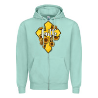 Seafoam faith childhood cancer Zipper Hoodie - Jasminsmagicworld